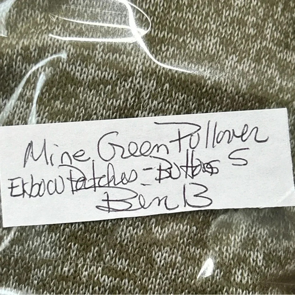 Women’s Small‎ Green Pullover Top Elbow Patches Buttons Preppy Academia Stretch - Picture 10 of 10